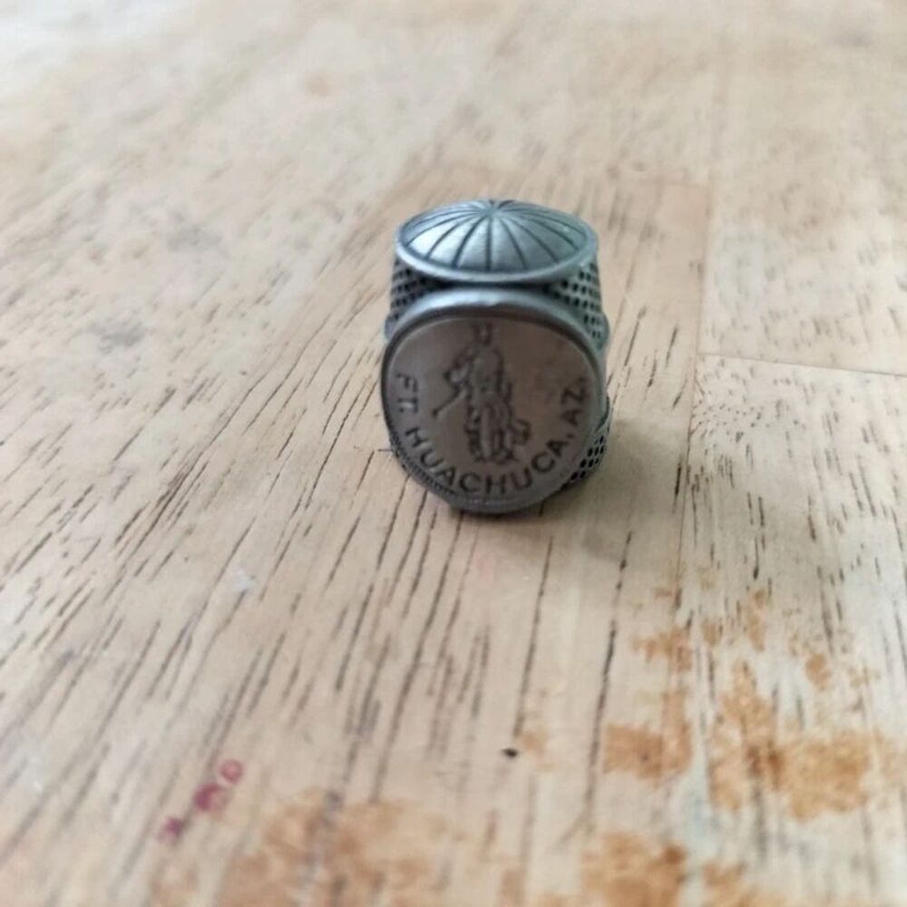 4/$20 Fort Huachuca Texas souvenir pewter thimble